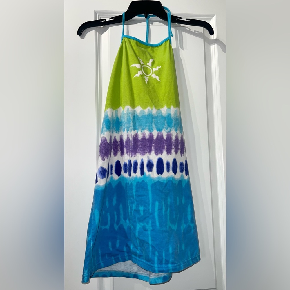 Tie dye backless summer dress